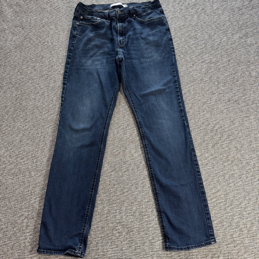 Signature by Levi Strauss Gold Label Mens 34x34 Dark Wash Straight Leg Jeans
